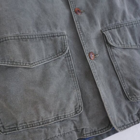 Vintage Northern Reflections Gray-ish Barn Chore Jacket Corduroy Collar M - Picture 6 of 15